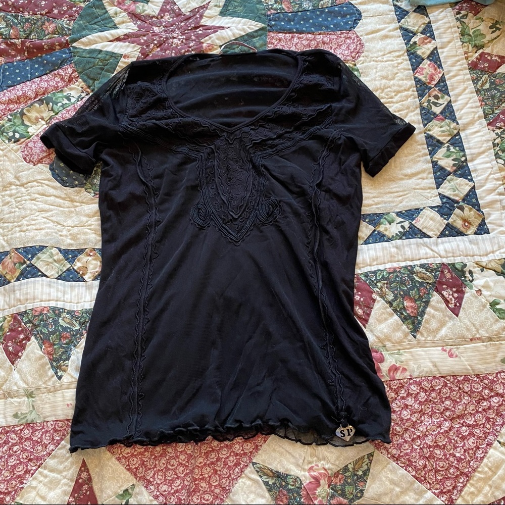 Shirt Passion Italian black short sleeve top
